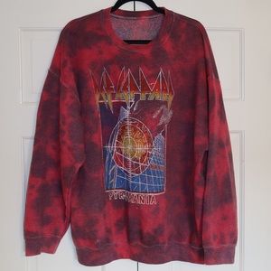 Urban Outfitters Tie Dye Def Leppard Sweatshirt
